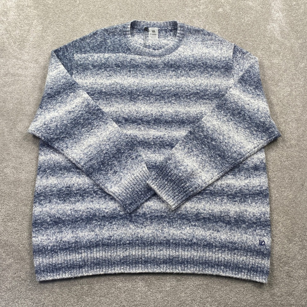 VRST Mens Relaxed Cozy Sweater Multi Navy Multi Size X Large